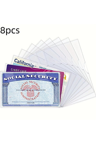 Choice 8pcs 8 pcs of PVC card protective cover, suitable for social security,...
