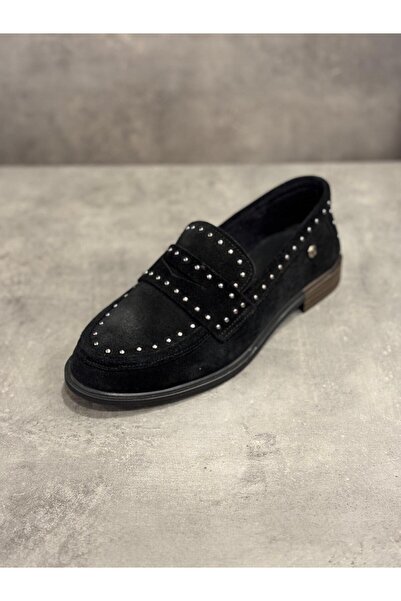 Mammamia Handmade Genuine Leather Staple Patterned Loafer