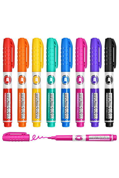 Choice ٨ أقلام تحديد للكتابة على السبورة البيضاء من ليكريو WP128AS، ثمانية أل...