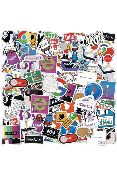 Choice 50 قطعة ملصقات جرافيتي لشبكة الإنترنت، 50 قطعة ملصقات كرتونية لبرمجة، ...