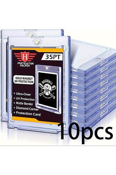 Choice transparent(10PCS) 35pt One-Touch Magnetic Card Storage Box - Transpar...