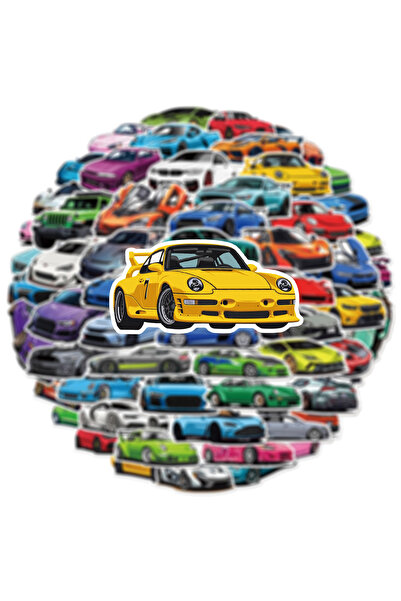 Choice 50PCS 50/100 PCSRacing Car Cartoon Stationery Graffiti Stickers Decora...