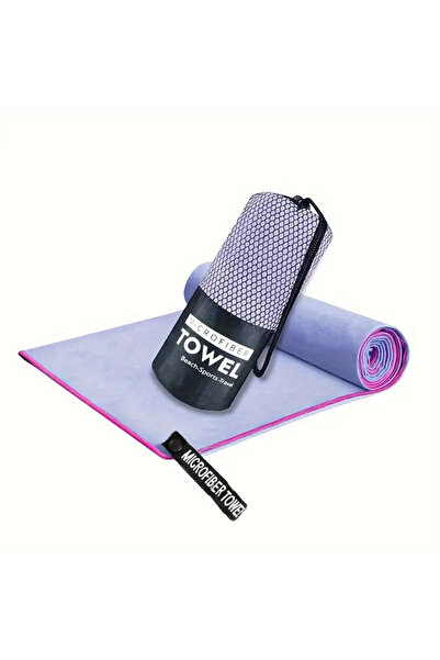 Choice منشفة سفر من الألياف الدقيقة، لون بنفسجي فاتح، قطعة واحدة، مقاس 38×38 ...