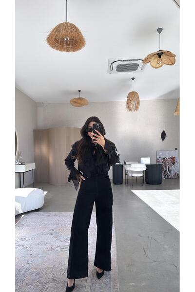 Buket Teke Pantaloni negri originali ZR din catifea