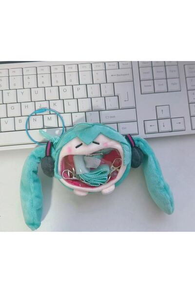 BANDAI محفظة نقود معدنية خضراء بتصميم زهر الكرز لشخصية هاتسون ميكو، حقيبة كتف...