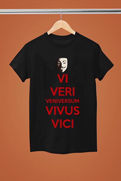MAGORS V for Vendetta Printed 100% Cotton Short Sleeve Regular Fit T-Shirt