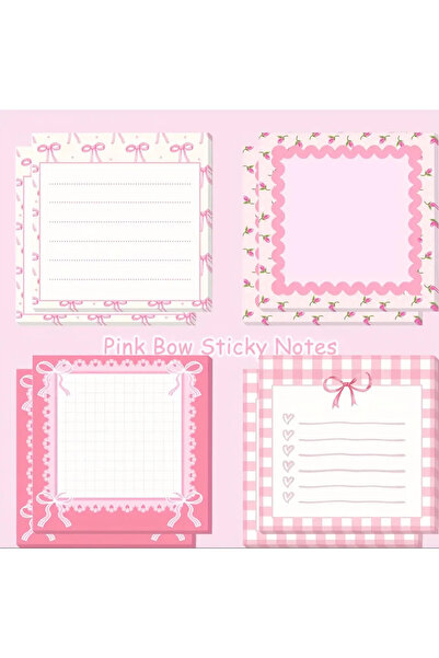 Choice ٨ قطع من الملاحظات اللاصقة اللطيفة على شكل فيونكة، ٤/٨ قطع، ٧.٦٢ × ٧.٦...