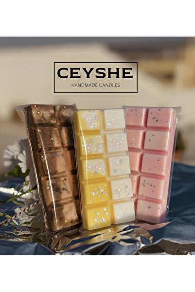CeyShe 3'lü Buhurdanlık Tablet Mum Seçilebilinir Koku Ve Renk %100 Soyawax Ve...