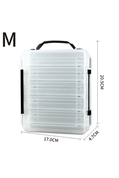 Choice White-M LINNHUE Plastic Fishing Lure Box Double Sided Minnows Bait Hoo...