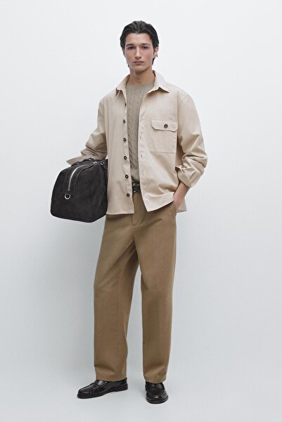 Massimo Dutti Cepli pamuklu ince ceket