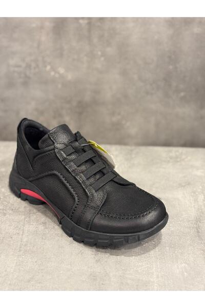 Mammamia Handmade Genuine Leather Rubber Lace-Up Rubber Sole Daily Shoes