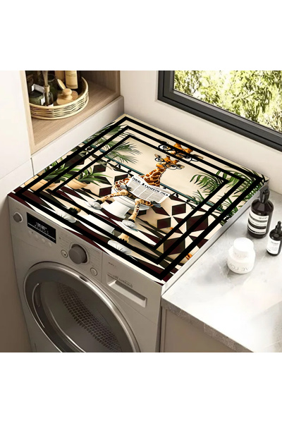 Harika bir ev Hari̇kabi̇rev | Washing Machine Cover Dryer Cover (Giraffe) | C...