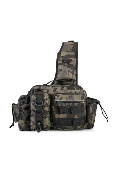 Choice حقيبة أدوات صيد خضراء، حقيبة أدوات صيد بسحاب وحزام كتف قابل للتعديل، ح...