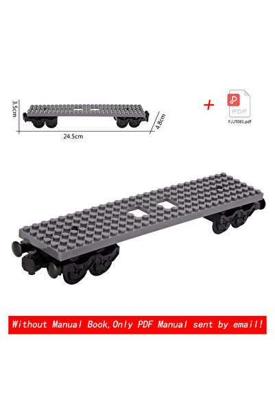 Choice مكعبات بناء قطار M City Technical Idea Train رمادية اللون، مقاس 6×28، ...