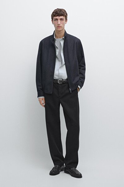 Massimo Dutti Elastik belli pamuklu fitilli kumaş pantolon