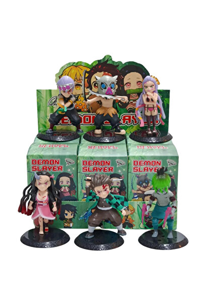 BANDAI النمط B، 6 قطع، شخصيات أنمي قاتل الشياطين تانجيرو كامادو ونيزوكو، صندو...