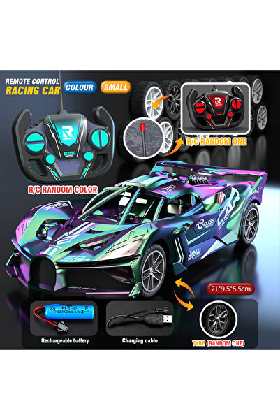 Choice سيارة سباق كهربائية ملونة بطول 21 سم ومقياس 1/20، عالية السرعة، مناسبة...
