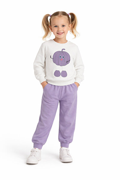 mb kids Pumpkin Embroidered Girls and Boys Tracksuit Set