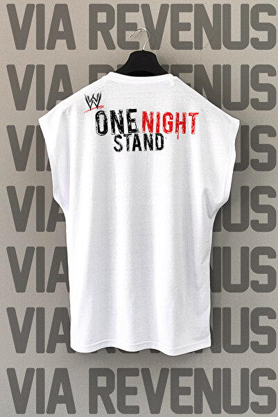 Vordevia Wwe One Night Stand Back Printed Zero Sleeve 100% Cotton Sports Tshirt