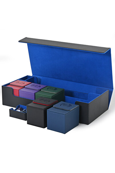 Choice صندوق تخزين بطاقات أسود وأزرق لألعاب يوغي أوه وماجيك: ذا غاذرينغ، 7 في...