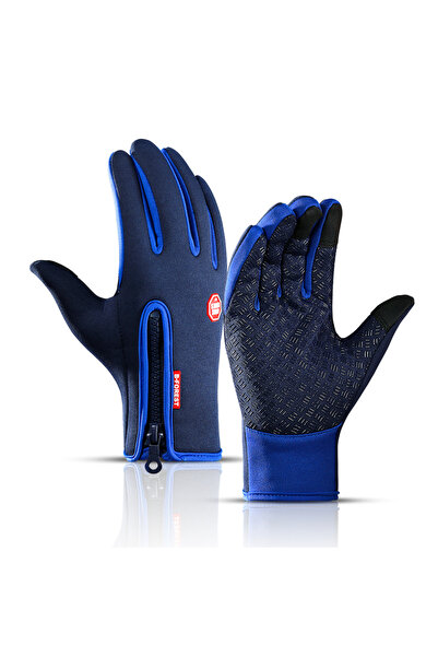 Choice قفازات دراجة نارية للخريف والشتاء L A0001-DB مقاومة للرياح ومضادة للان...