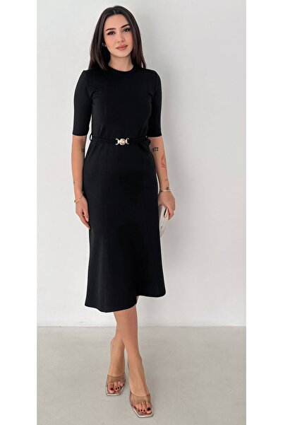 Noa&Noa Μακρύ φόρεμα με λεπτομέρεια ζώνης