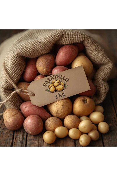 PATATELLO Çuvalda Karışık Patates Paketi (Kumpirlik, Tatlı, Marabel, Baby) - Kızartmalık / Yemeklik 2 kg