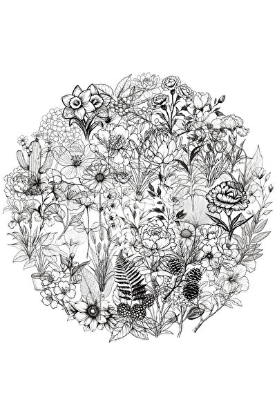 Choice 50PCS 50PCS Creative Black and White Ins Style Plant Stickers Decorati...