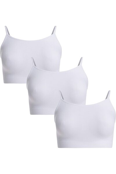 Formeasy Seamless Dikişsiz İnce Askılı Basic Büstiyer Sütyen 3'lü Avantaj Paketi