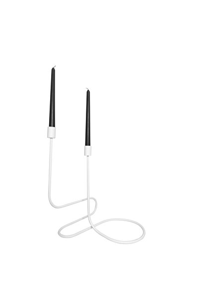 fromro Κηροπήγιο SHADOW GLOW Ματ Λευκό