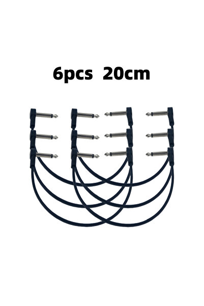 Choice 20cm 6pcs Miwayer Anti-Noise Electric Guitar Pedal Audio Cable 1/4 Rig...