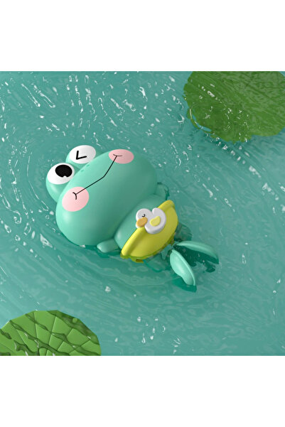 Choice ألعاب حمام الضفدع الخضراء للسباحة التي تعمل باللف للأطفال الصغار، بدون...