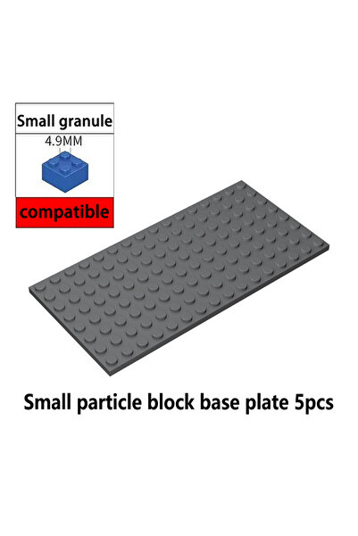 Choice5 S 5PCS dark grey 5 Pcs Puzzle Block Base Plate - 8x16 Brick Block Set...