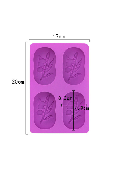Choice Olive Tree Square Handmade Soap Silicone Mold New DIY Oval Leaves Shap...