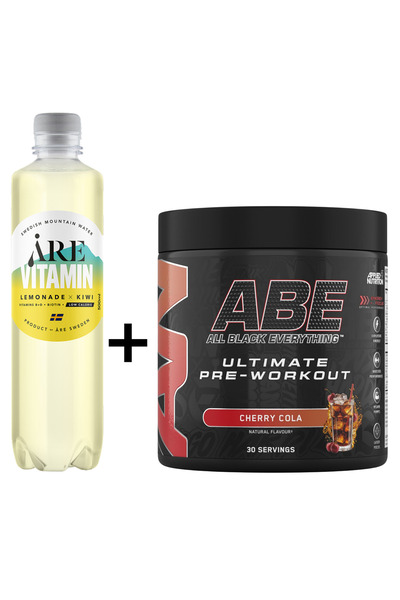 ARE باكج الطاقة بنكهة الكرز والكولا من ايه بي اي 30 سيرف + حبة مشروب فيتامين ...