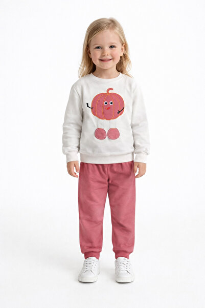 mb kids Pumpkin Embroidered Girls and Boys Tracksuit Set