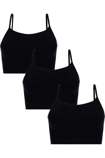 Formeasy Seamless Dikişsiz İnce Askılı Basic Büstiyer Sütyen 3'lü Avantaj Paketi
