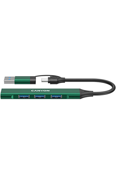Other CANYON HUB DS-02 4 în 1 USB-A/C Verde