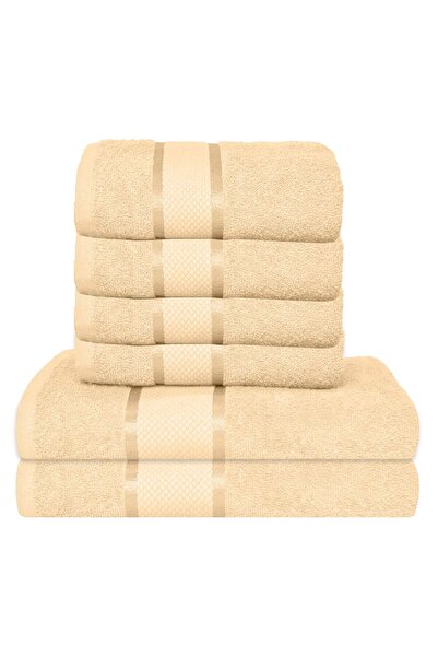 OEM Set of 6 bath towels, 100% Pakistani cotton, 4 towels 50X90, 2 towels 70X...