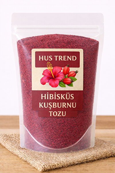 Hus Trend Hibisküslü Kuşburnu Hibisküs-Kuşburnu Toz 100 Gr Taze Öğütülmüş Kat...