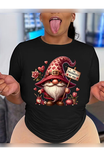 TİMİSİVA Μπλουζάκι Unisex oversized LOVE11 με τύπωμα με κοντό μανίκι ΜΑΥΡΟ