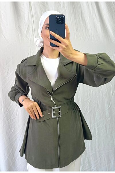 MODAELA Μπουφάν με ελαστική ζώνη στη μέση και λεπτομέρειες