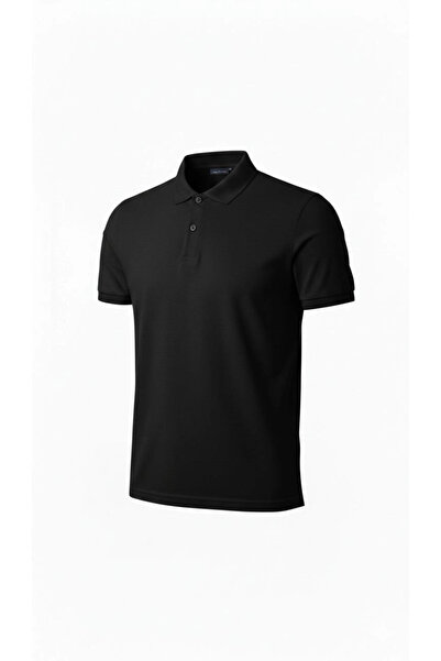 LUMİART Men's Pique Fabric Buttoned Collar Regular Fit Casual Short Sleeve T-...