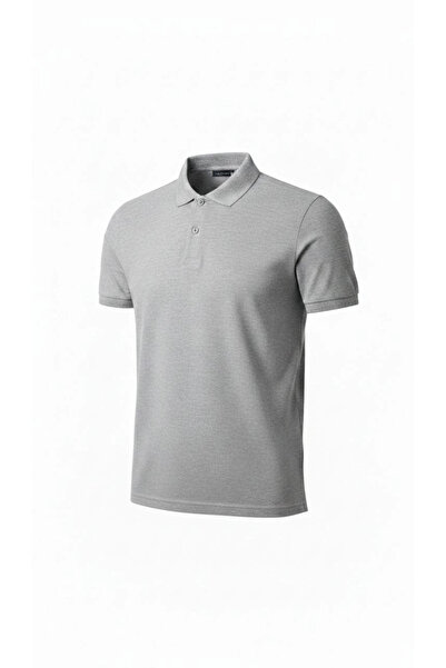 LUMİART Men's Pique Fabric Buttoned Collar Regular Fit Casual Short Sleeve T-...