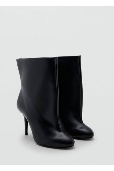 MANGO Woman Geniş konçlu deri topuklu bot