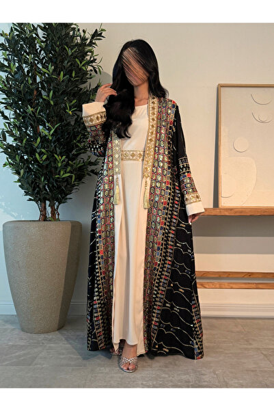 salsa-dresses Two-piece jalabiya with computer embroidery