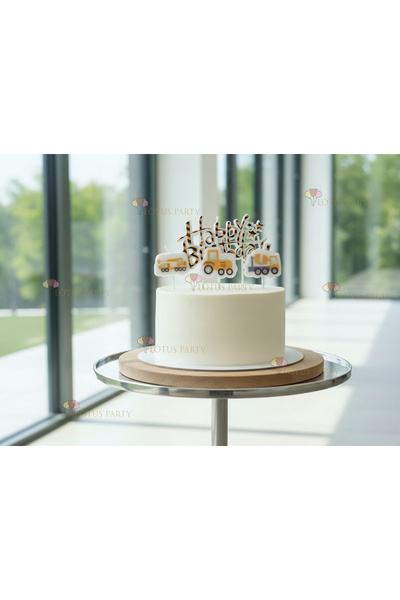 LOTUS PARTY İnşaat Temalı Mum - İnşaat temalı doğum günü Mumu - Happy Birthda...