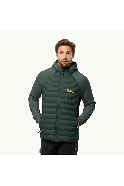 Jack Wolfskin Routeburn Pro Hybrid Yeşil Erkek Mont