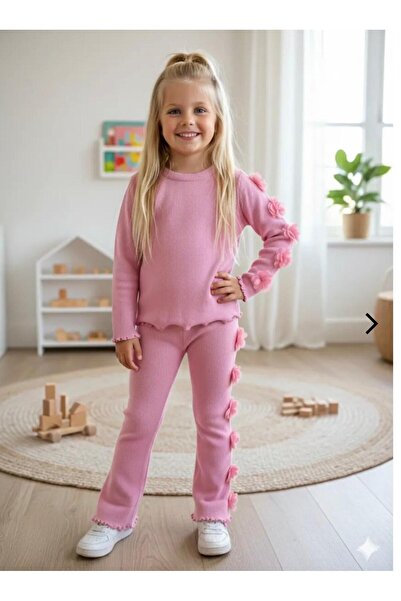 ÇALIŞKAN MODA Papatyali Kashkorse Girls' Bluz Pants Two-Piece Set [Slim Fit, ...