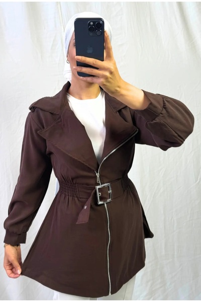 MODAELA Μπουφάν με ελαστική ζώνη στη μέση και λεπτομέρειες